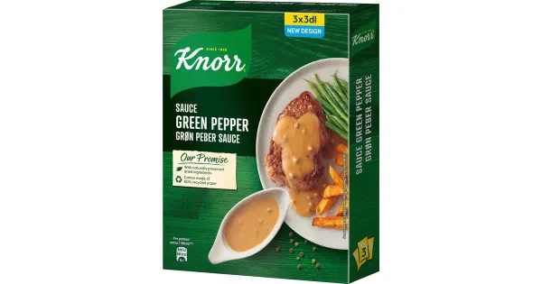 Knorr, rohelise pipra kastme koostisained, 3 × 22 g