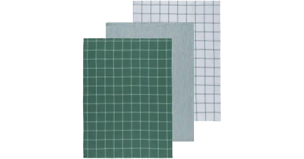 Köögirätik 3-tk ruut roheline 50x70