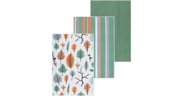 Köögirätik 3tk 49x60 mix roheline