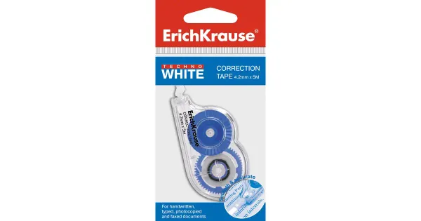 Korrektuurlint techno white mini, 4,2mm*5m, riputuspakendis
