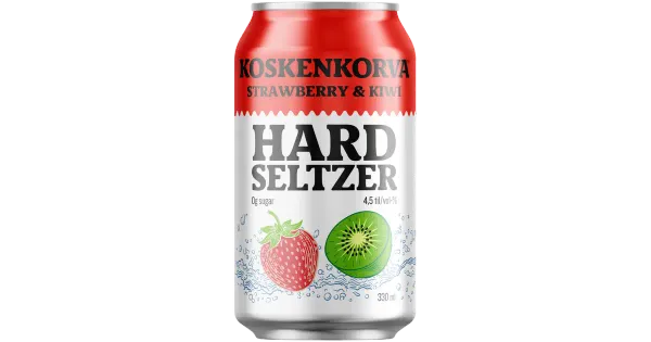 Koskenkorva Hard Seltzer Strawberry&Kiwi muu alkohoolne jook 4,5%vol 330 ml