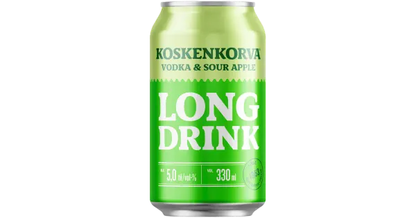 Koskenkorva Long Drink Vodka&Sour Apple muu alkohoolne jook 5%vol 330 ml