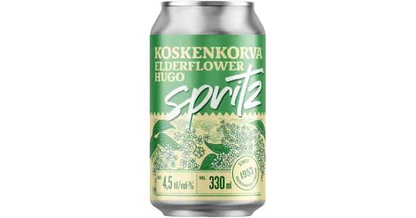 Koskenkorva Spritz Elderflower Hugo muu alkohoolne jook 4,5%vol 330 ml