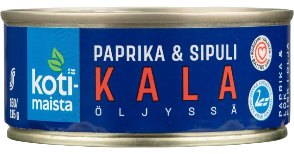 Kotimaista kala õlis paprika ja sibulaga 150 g/115 g