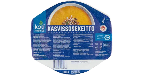 Kotimaista Köögiviljapüreesupp Gluteeni-Ja Laktoosi