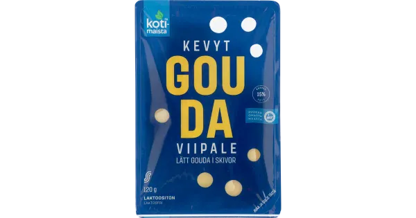 Kotimaista lahja Gouda viilutatud juust, 120 g