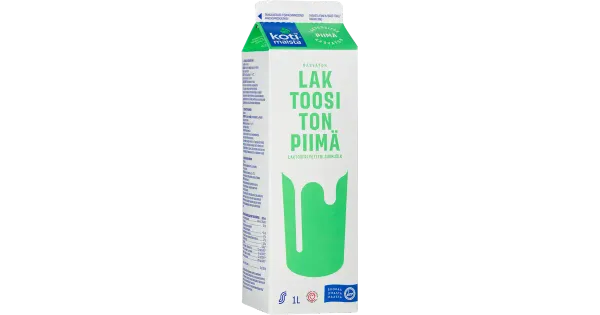 Kotimaista laktoosi- ja rasvavaba hapupiim, 1 L