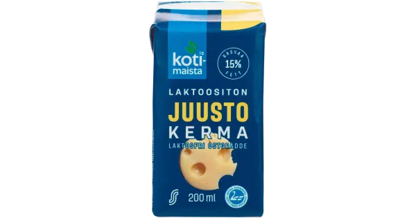 Kotimaista laktoosivaba toidukoor juustuga UHT 15%, 200ml