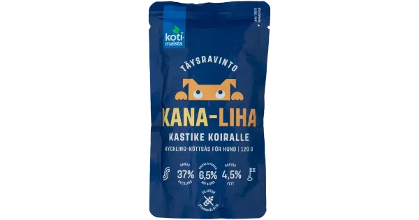 Kotimaista lihakaste koerale 120g