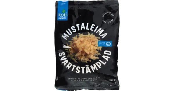 Kotimaista Mustaleima riivitud Emmentali juust, 150 g