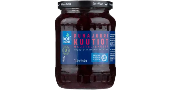 Kotimaista punapeedi kuubikud maitsestamata soolvees 710 g/440 g