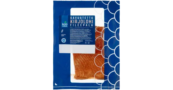 Kotimaista suitsutatud forellifileetükk
