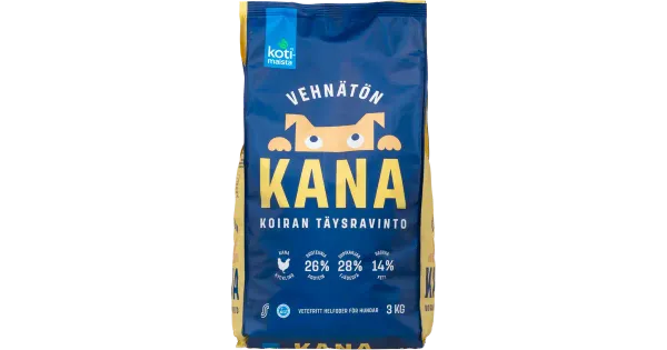 Kotimaista täissööt koerale kanaga 3kg
