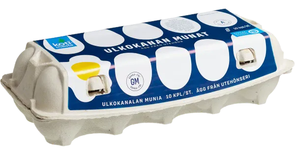Kotimaista vabalt peetavate kanade munad M10