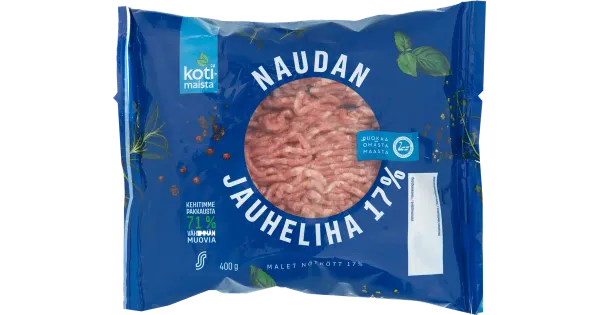 Kotimaista veisehakkliha 17% 400 g