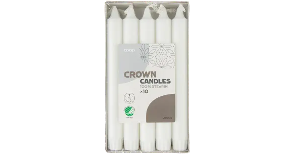 Kroonküünal Coop valge 20cm 10tk