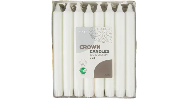 Kroonküünal Coop valge 20cm 24tk
