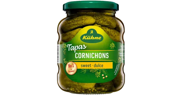 Kühne tapas magusad suupistekurgid 330g
