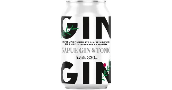 Kyrö Napue Gin Tonic muu alkohoolne jook 5,5%vol 330 ml
