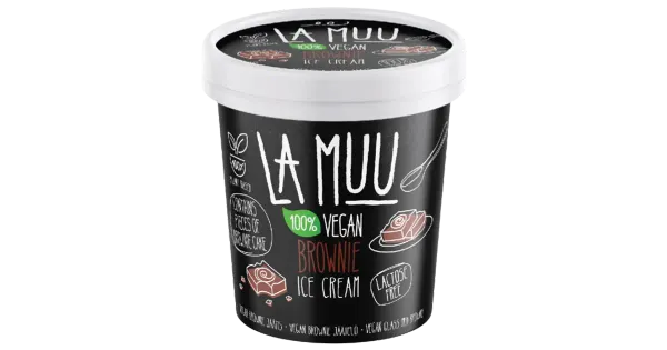 La Muu Browniejäätis röstitud metsapähkliga 250g/500 ml taimne
