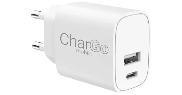 Laadija CharGo 1xUSB-A+1xUSB-C 17W