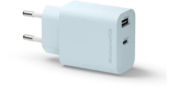 Laadija USB-C 20W + USB-A 18W BLU