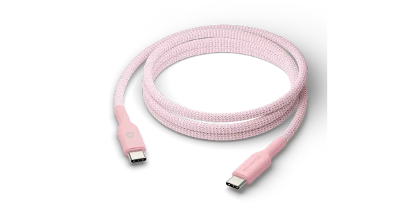Laadimiskabel 1,5 m USB-C/USB-C 60W roosa