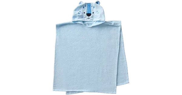 Laste vanniponcho Karu 60x70 helesinine
