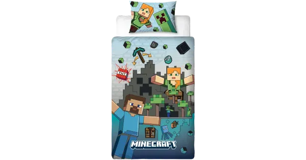 Laste Voodipesukomplekt Minecraft 150x210+50x60