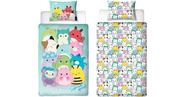 Laste Voodipesukomplekt Squishmallows 150x210+50x60