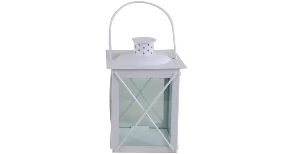 Latern 21 cm valge