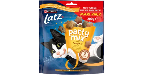Latz Party Mix maiuspalad kassidele maksa, kana ja kalkunilihaga 200g