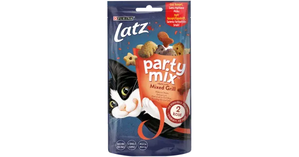 Latz Party Mix Mixed Grill maiuspalad kassidele veiseliha-, kanaliha- ja lõhemaitselised 60g