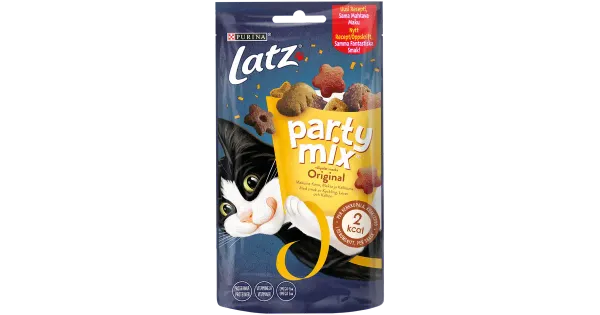 Latz Party Mix Original Mix maiuspalad kassidele kana-, maksa-, kalkunilihamaitselised 60g