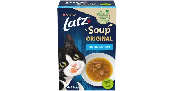 Latz Soup Fish Selection täiendsöödavalik kassidele, 6 x 48 g