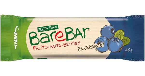 Leader BareBar mustika-toorbatoon 40 g