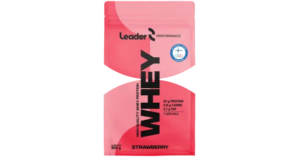 Leader perf whey protein strawberry 500g
