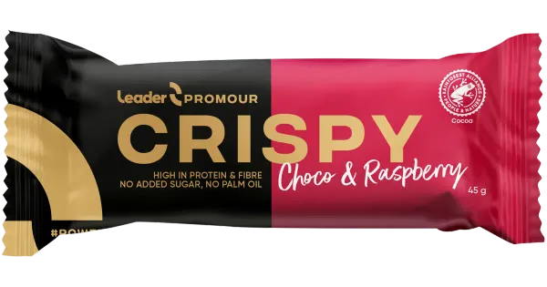 Leader Promour 45g proteiinibatoon piimašokolaadi ja vaarikatega