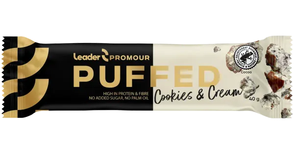 LEADER PROMOUR PUFFED 40G COOKIES&CREAM