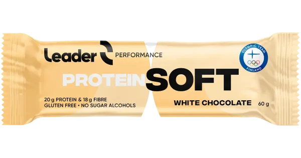 Leader Proteiinibatoon krõbe valge šokolaadi, 60 g