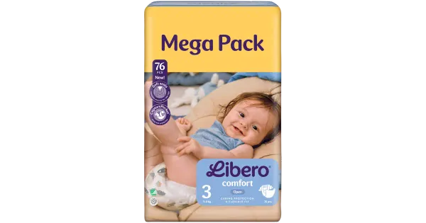 Libero Comfort S3 teipmähkmed, 76tk, 5-8kg