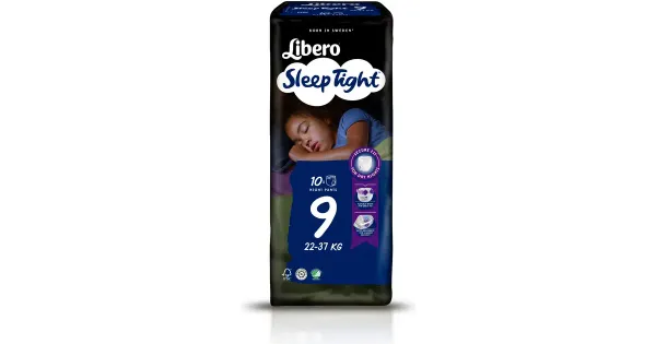 LIBERO Sleeptight 9 öömähe 22-37 kg 10 tk