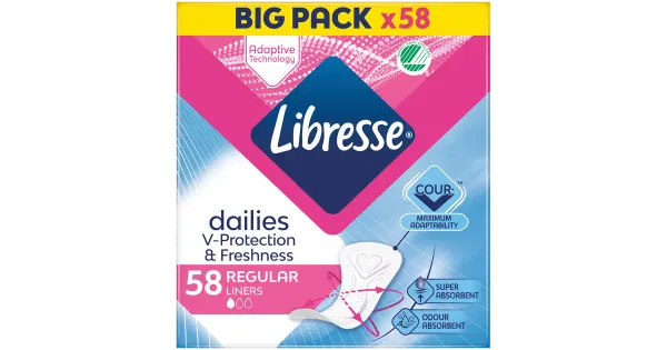 Libresse Regular pesukaitse 58tk