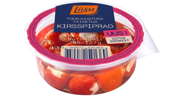 Liisu toorjuustuga täidetud kirsspaprika, 200g
