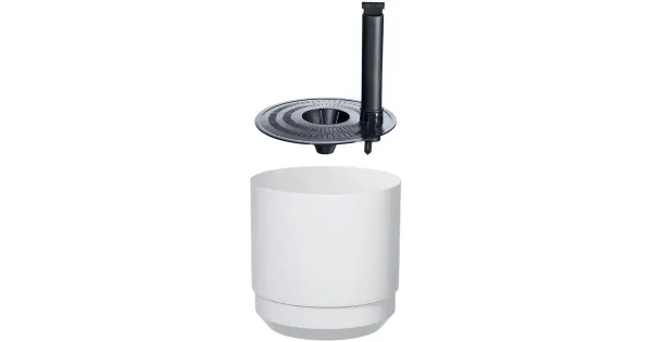 Lillepott pauliina 14 cm, valge plast
