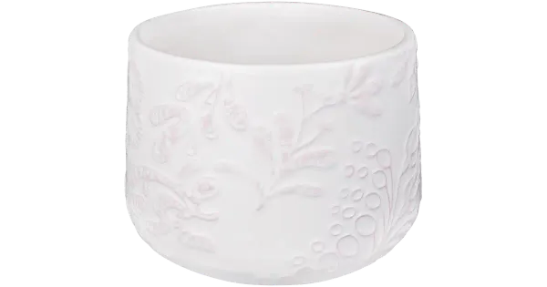 Lillepott romantic d16,5xh12,5cm valge