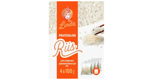 Linda pikateraline riis 4x100g