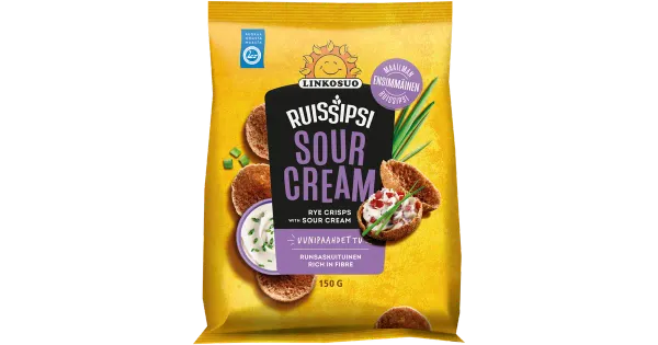 Linkosuo hapukooremaitselised rukkisuupisted 150 g
