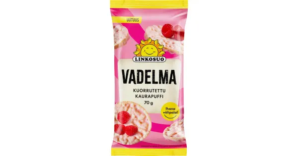 Linkosuo kaerakrõps vaarikamaitselise kattega 70g