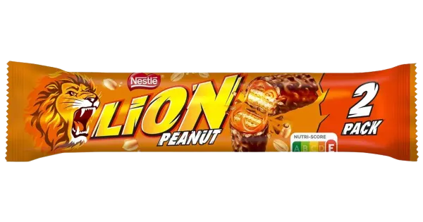 Lion šokolaadibatoon maapähklitega 2-pakk, 60 g